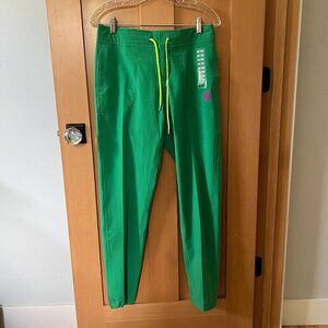 Stio Vibrant Green Pants with Neon Yellow Accent